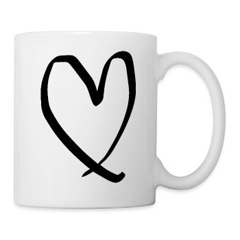 Drawn Heart Valentine's Day Gift - Mug - white - Right