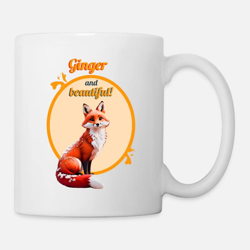 This beautiful and red fox - Mug - white