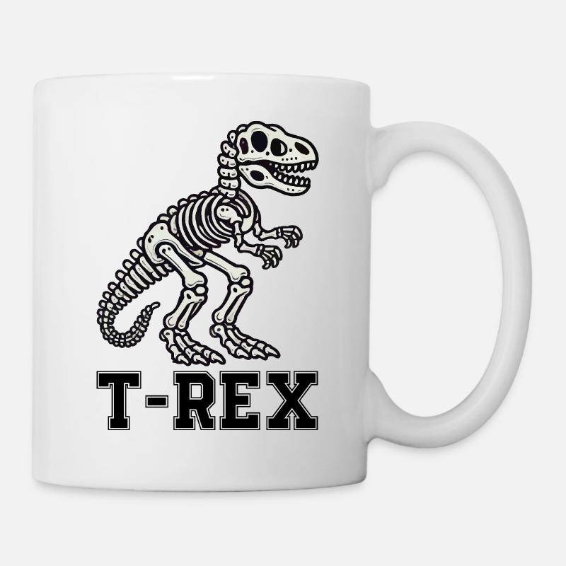 dino skelett - Tasse - Weiß