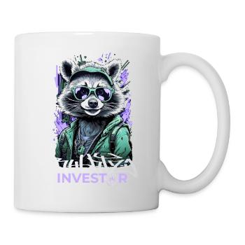 THE BUBATZ INVESTOR RACCOON - Mug - white - Right