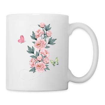 Letter j Pink Flowers - Mug - white - Right