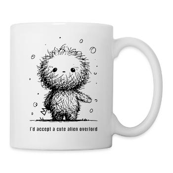 Cute Alien Overlord Funny Minimalist Saying - Mug - white - Right