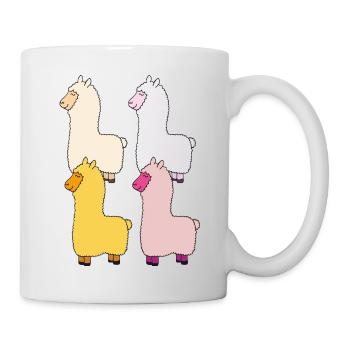 lama bunt - Tasse - Weiß - Rechts