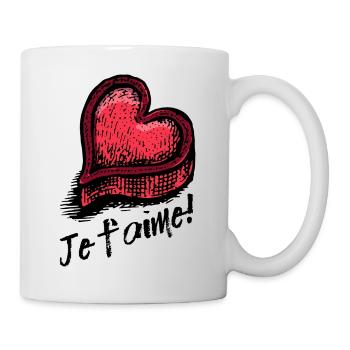 Je t'aime. Saint-Valentin - Mug blanc - blanc - Droite