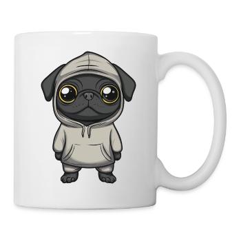 Mops Hund Lustig - Tasse - Weiß - Rechts