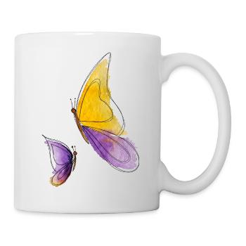 Schmetterling - Tasse - Weiß - Rechts