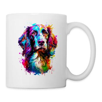 Chien Springer Spaniel peint - Mug blanc - blanc - Droite