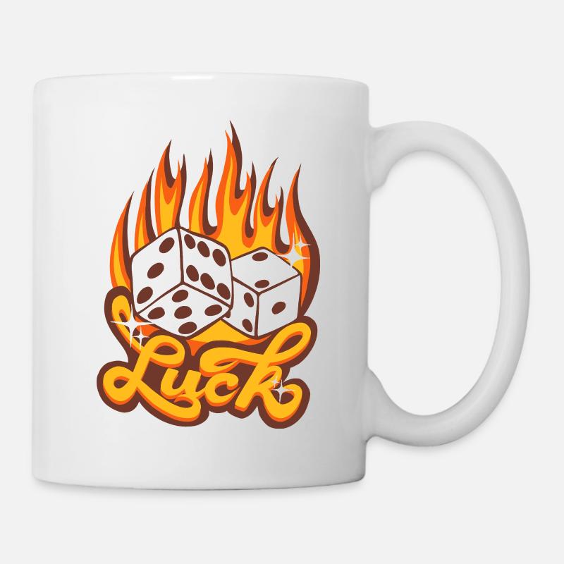 Chance – Cube Ardent Lucky Design - Mug blanc - blanc