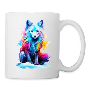 Renard arctique peint - Mug blanc - blanc - Droite