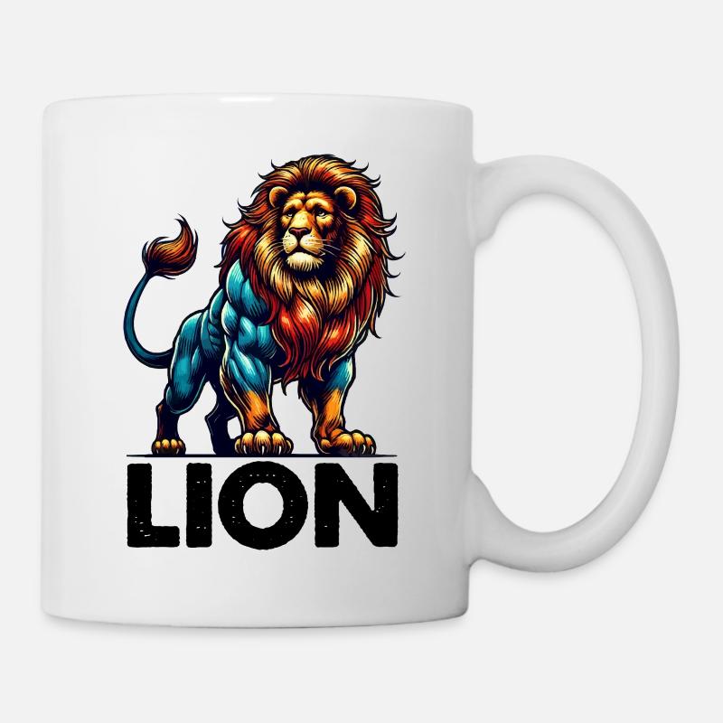 lion tier - Tasse - Weiß