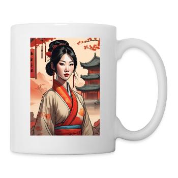 Asie Asiatique Japonais Belle Femme Japon - Mug blanc - blanc - Droite