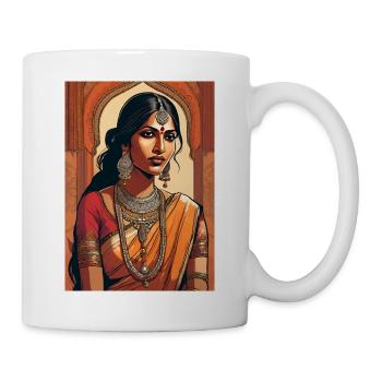 India indische Frau schöne Punjab - Tasse - Weiß - Rechts