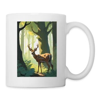 Deer in the forest green - Mug - white - Right
