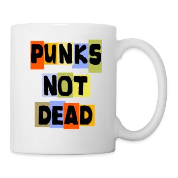 Punkrock Punker Musik Retro Punks Punk Never Dies - Tasse - Weiß - Rechts