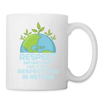 Respect Nature's Gift Planet Environmental Earth D - Mug - white - Right