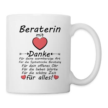 Systemische Beratung Beraterin Danke zum Abschied - Tasse - Weiß - Rechts