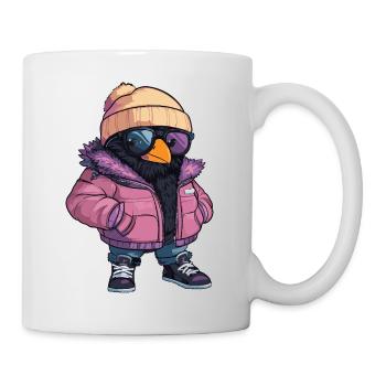 Corbeau Corbeau Bande dessinée cool - Mug blanc - blanc - Droite