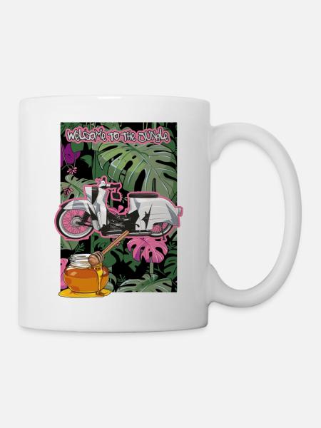 Schwalbe (camouflage) // Illustration - Tasse - Weiß
