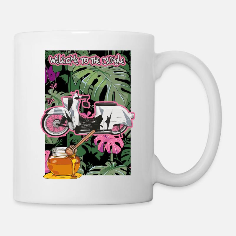 Schwalbe (camouflage) // Illustration - Tasse - Weiß