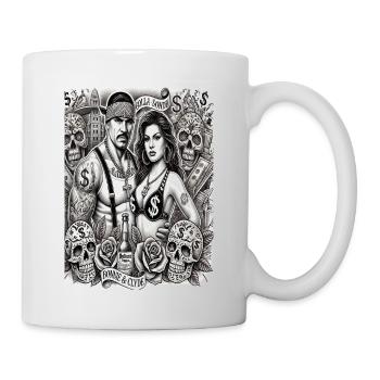Bonnie und Clyde nach Chicano-Art - Tasse - Weiß - Rechts