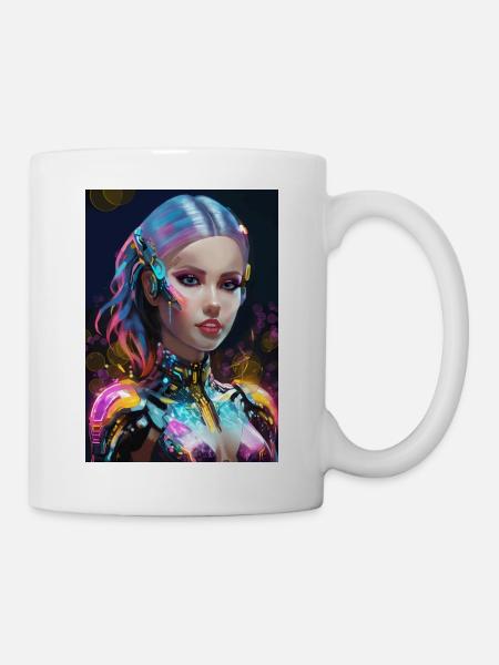 Cyberpunk-Avatar - Tasse - Weiß