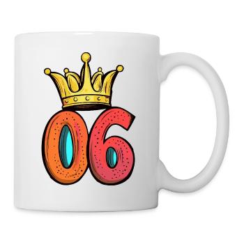 Couronne à 6 chiffres - Mug blanc - blanc - Droite