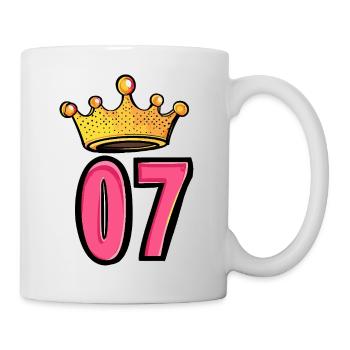 Couronne à 7 chiffres - Mug blanc - blanc - Droite