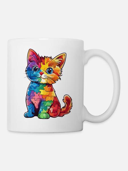 Autisme Chat Autiste - Mug blanc - blanc