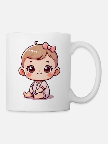 baby girl - Tasse - Weiß