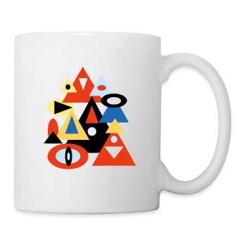 Conception géométrique abstraite pyramidale - Mug blanc - blanc - Droite