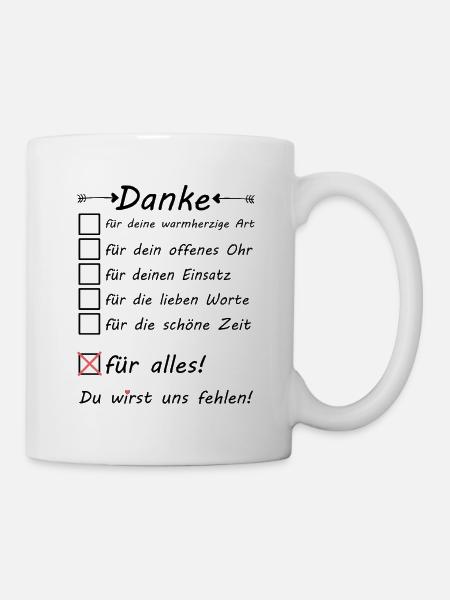 Ergotherapeutin Ergotherapie Abschiedsgeschenk - Tasse - Weiß