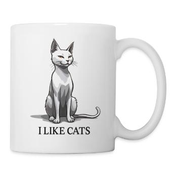 Likes cats - Mug - white - Right