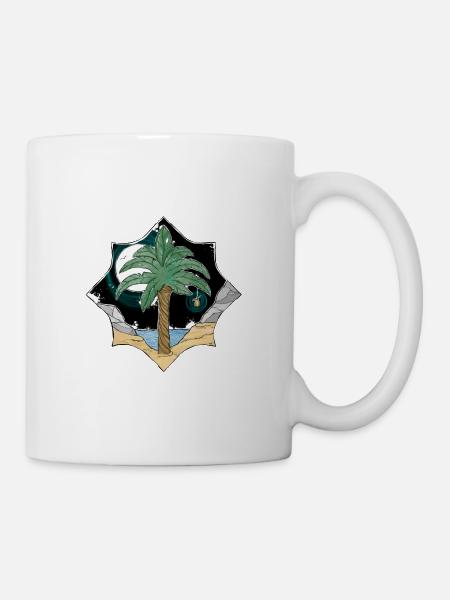 Palme - Tasse - Weiß