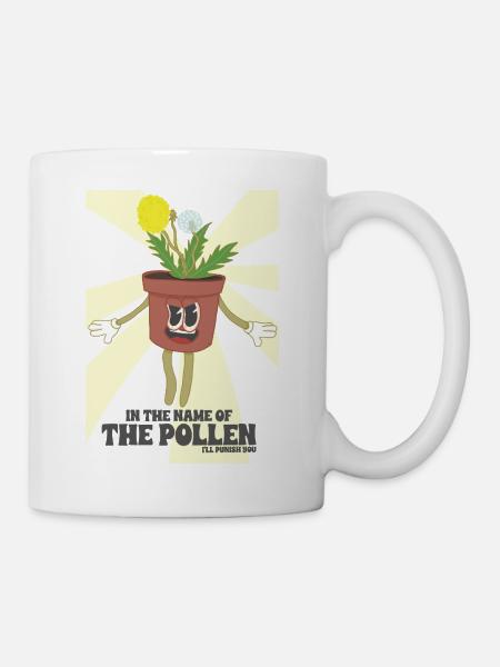 Super Pollen Blume - Tasse - Weiß
