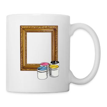Cadre photo // Motif de coloriage // Enfants - Mug blanc - blanc - Droite
