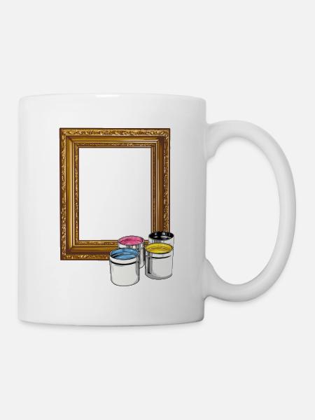 Bilderrahmen // Ausmalmotiv // Kinder - Tasse - Weiß