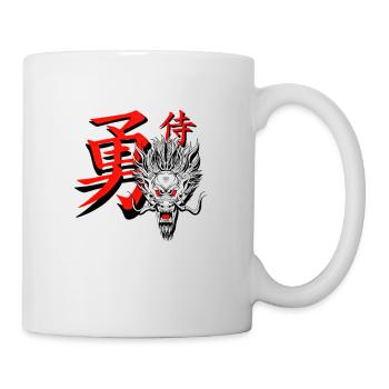 Samouraï et dragons – Conception de guerriers japonais - Mug blanc - blanc - Droite