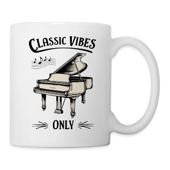 Classic Vibes Only - Musique de piano à queue - Mug blanc - blanc - Droite