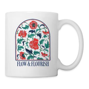 Flow & Flourish Flower Ornament - Mug - white - Right