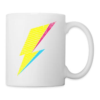 bolt of lightning 80s - Tasse - Weiß - Rechts
