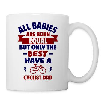 Nur die Besten haben einen Radfahrer-Papa - Tasse - Weiß - Rechts