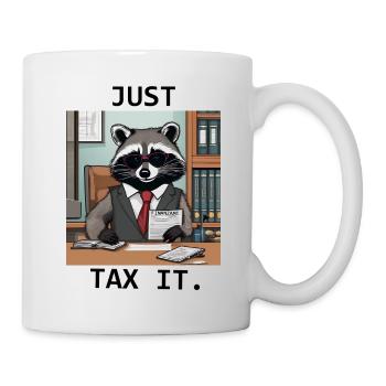 just tax it waschbär - Tasse - Weiß - Rechts