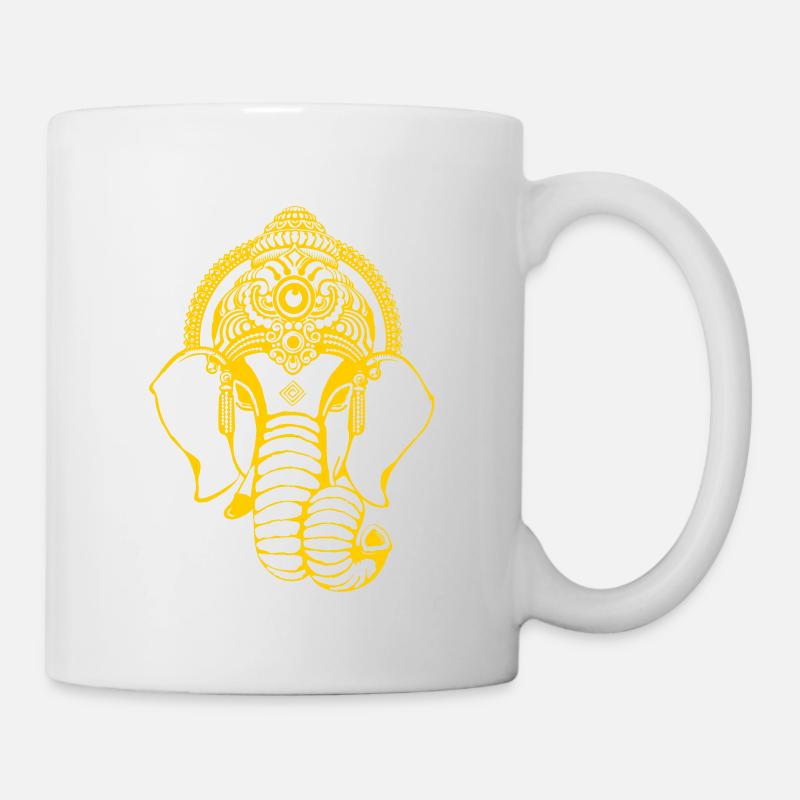 Éléphant Ganesha - Mug blanc - blanc