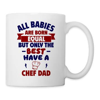 Bébé du Chef Papa, Gourmand, Drôle, Cadeau de naissance - Mug blanc - blanc - Droite