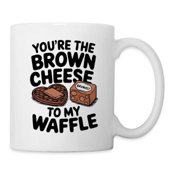 tu es le fromage brun de ma gaufre - Norvège - Mug blanc - blanc - Droite