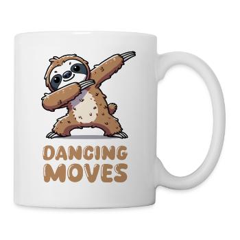 faultier dabbing - Tasse - Weiß - Rechts