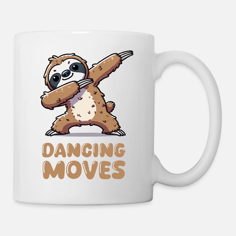 faultier dabbing - Tasse - Weiß