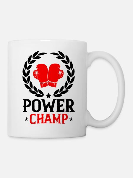 boxing champ - Tasse - Weiß