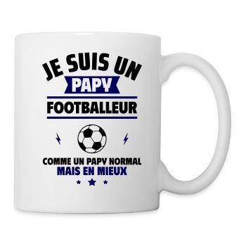 Papy footballeur plus cool, fête des grands-pères - Mug blanc - blanc - Droite