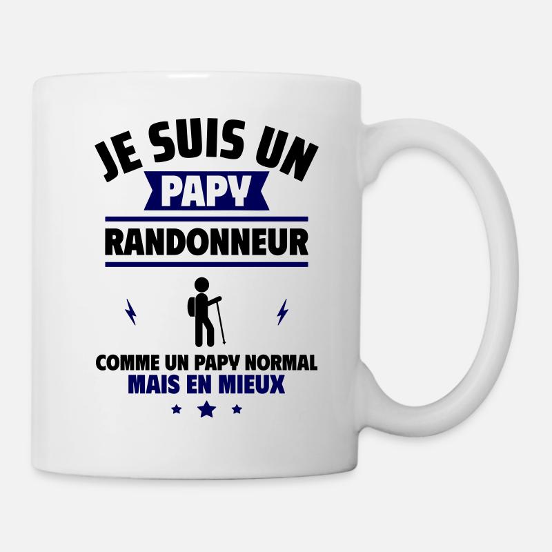 Papy randonneur plus cool, fête des grands-pères - Mug blanc - blanc